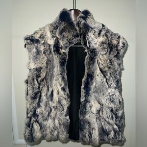 Adrienne Landau Two-Tone Fur Vest